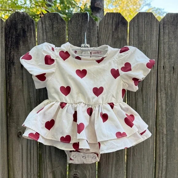 Ivy City Co Heart Ruffle Baby Bubble - Picture 12 of 13